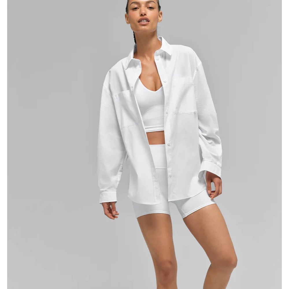 ALO Yoga White Cotton Shirt